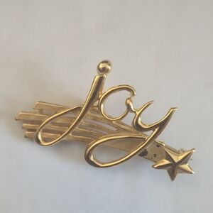 Gold Joy Brooch